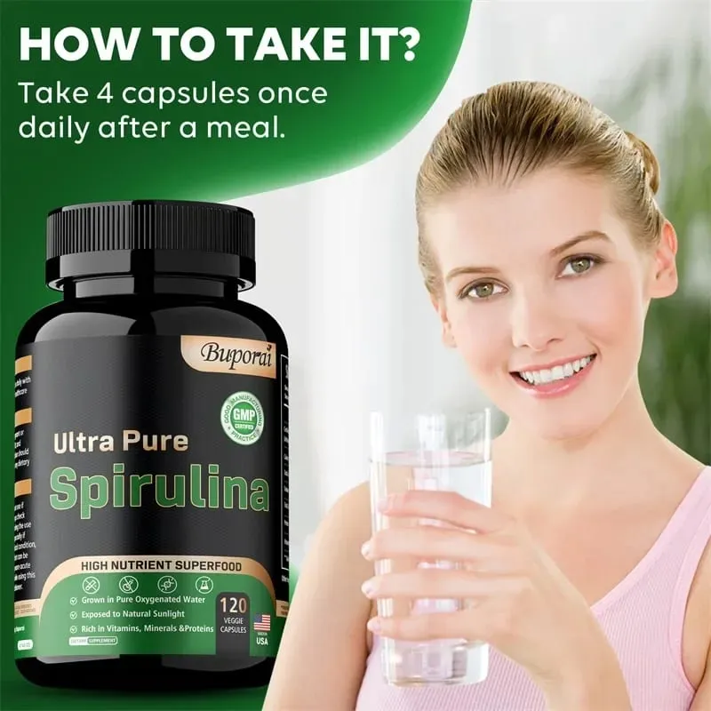 Organic Spirulina Supplement - Detoxification Nutrition Immune System Health Cardiovascular Health AntioxidantSupplements — image 6