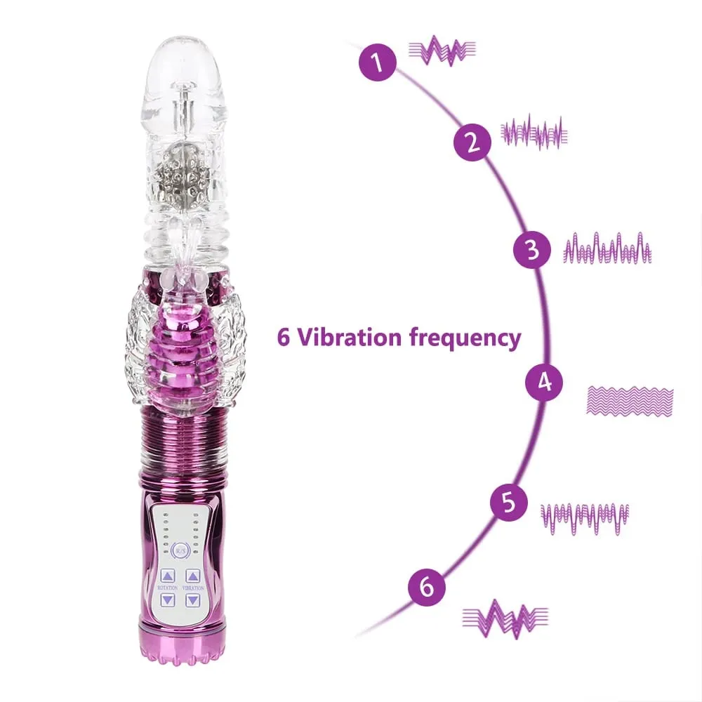 Automatic Stretch Rotate Vibrators For Women Clitoris Stimulator Vaginal Anal Plug Fake Dildos Female Masturbator Sex Toys Adult — image 3