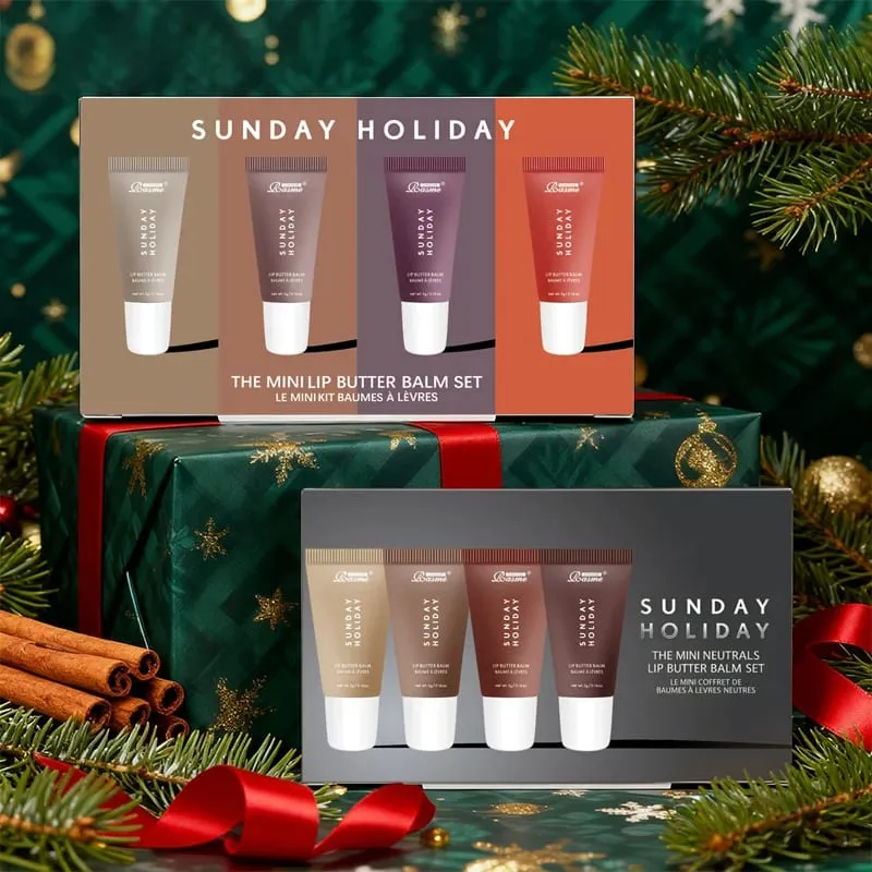 คริสต์มาสของขวัญ Moisturizing Mirror ลิปสติกวานิลลาผงน้ำตาลกาแฟเค้กกลิ่นลิปสติกโปร่งใสน้ำมันแต่งหน้าชุด