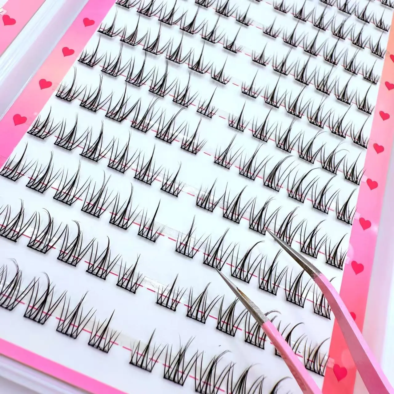 288Clusters Self Adhesive No Glue Daily Natural Eye Makeup Eyelash Extensions Kit False Eyelashes With Tweezers — image 5