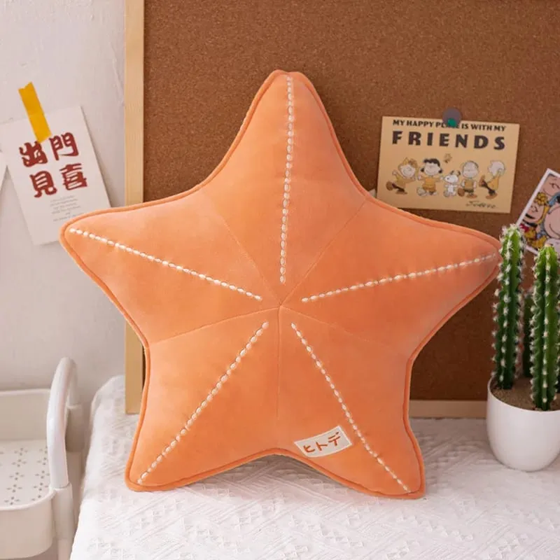 ZU Under Sea Theme Comel Shell Starfish Plush Bantal Sea Star Mainan Sumbat Lembut Kawaii Pink Hiasan Pesta Bilik — image 10