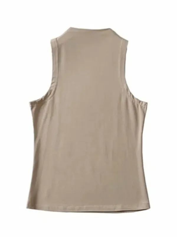 2025 sommer NEUE Ankunft Frauen Einfarbig Kausalen Sexy Croped-Top Ärmellose Tank Streetwear — image 9