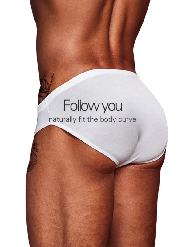 Herren-Slip aus Modal, ultradünn, nacktes Gefühl, niedrige Leibhöhe, hochelastisch, atmungsaktiv, 3D-Konvexbeutel-Unterwäsche