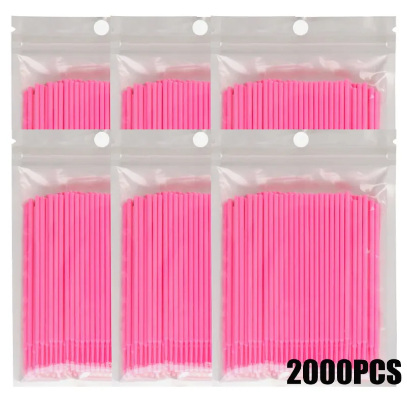 300/2000pcs MicroBrush Eyelash Cleaning Brush Lash Extension Individua Tools For Eyelashes Removing Swab Micro Makeup Brushes — image 17