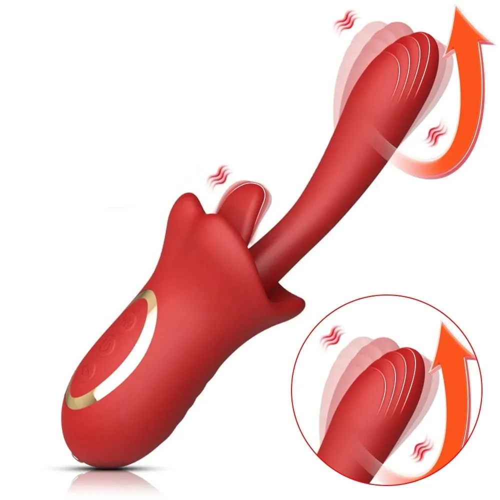 Penggetar Tujahan 10 Kelajuan untuk Wanita 3 Mod Jilat Lidah G Spot Clitoris Massager 100% Kalis Air Mainan Seks Dewasa — image 1