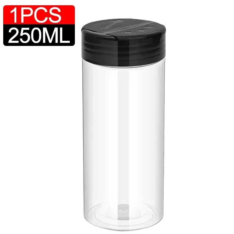 10/1PCS Clear Spices Bottle Salt Pepper Shakers Plastic Barbecue Seasoning Jars Condiment Box Home Kitchen Powder Storage Can — image 20
