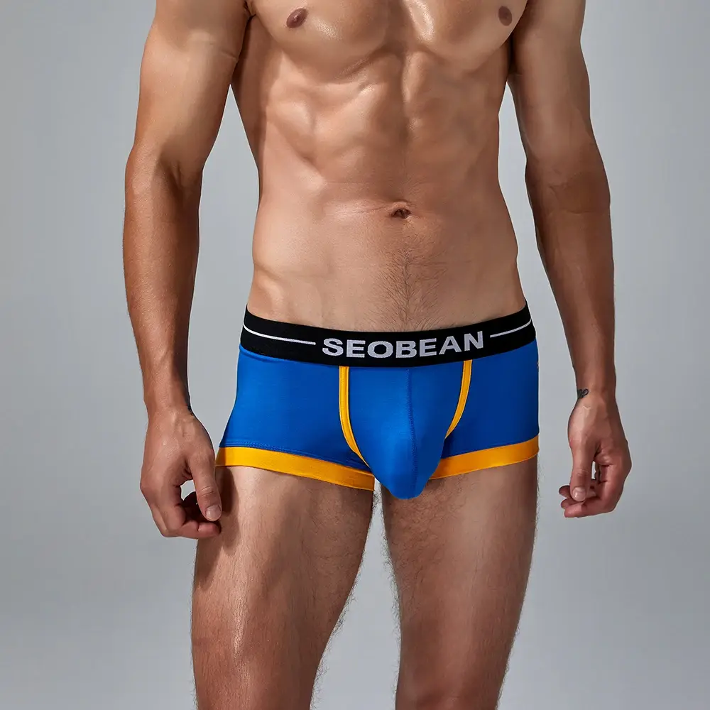 Seobean 4-Pack Men's Cotton Underwear Comfortable Breathable Sweat-Absorbent Flat-Bottom Briefs — image 17