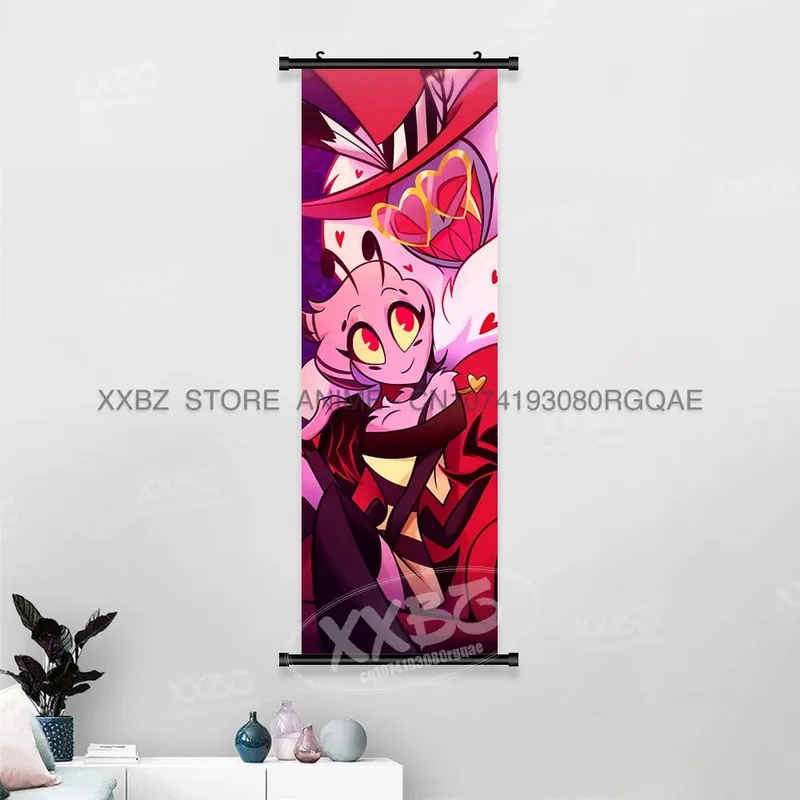 Simple Black Comedy Hazbin Hotel Home Decoration Hanging Painting Cartoon Wall Artwork Scrolls Picture Room Canvas Print Posters — image 14