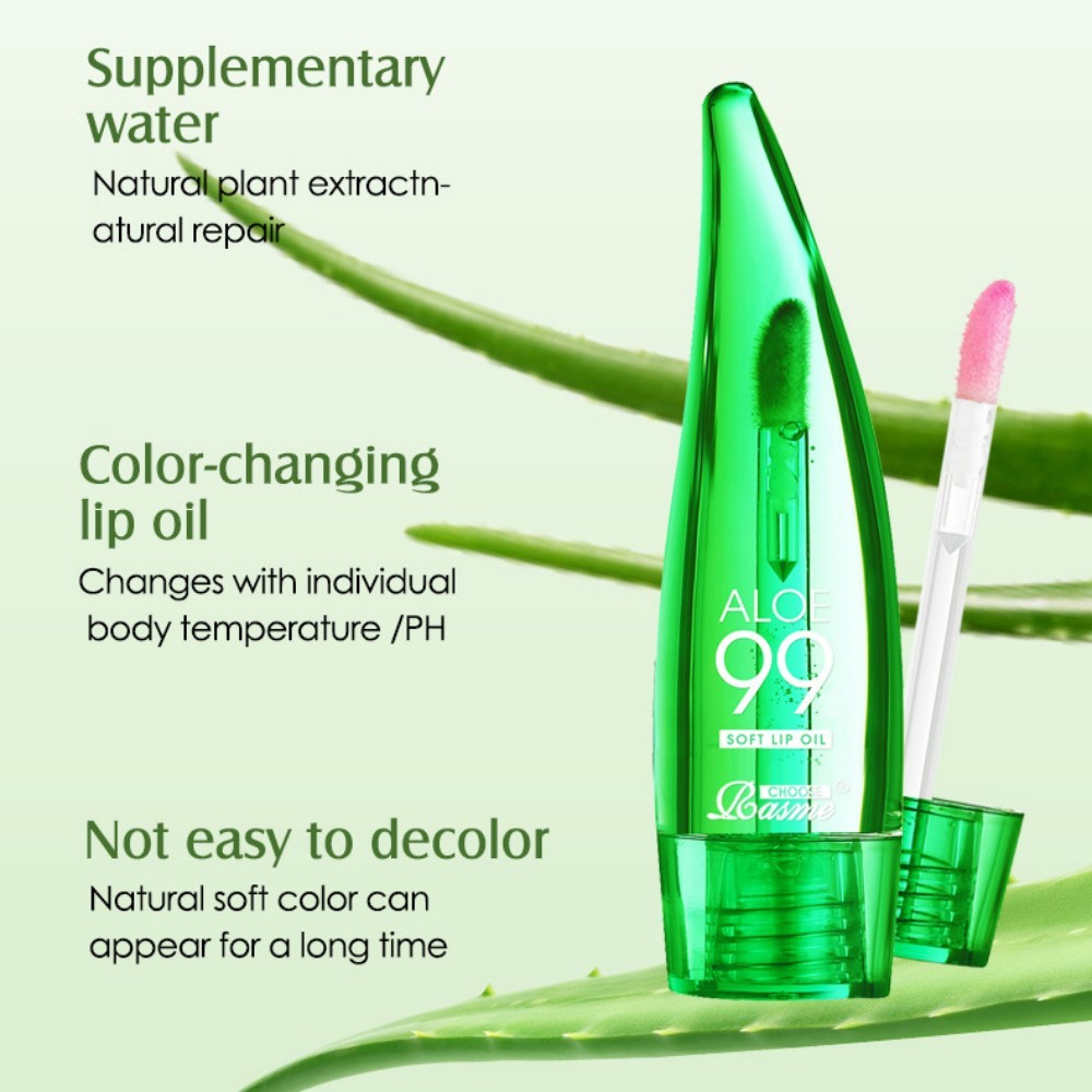Aloe Vera Moisturising Lip Gloss Warm Feeling Colour Changing Lip Glaze Long Lasting Moisture Lip Oil — image 4