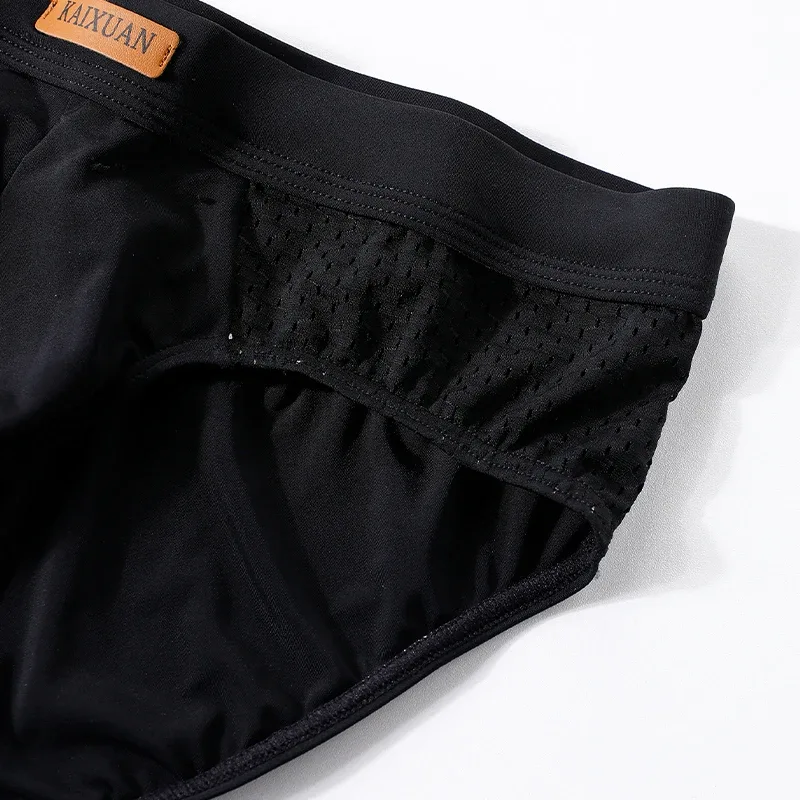 Seluar Sutera Ais Musim Panas Jaring Lelaki Cepat Kering U-Pouch Dipisahkan Selangkangan Seluar Dalam Bernafas Rekaan Segi Tiga untuk Keselesaan — image 18