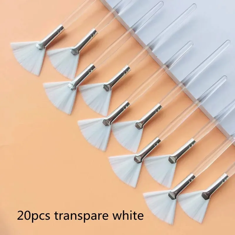 10/20/50pcs Fan Shape Foundation Makeup Brushes Multifunctional Facial Mask Brush Essential Oil Women Beauty Makeup Tools Brush — image 9
