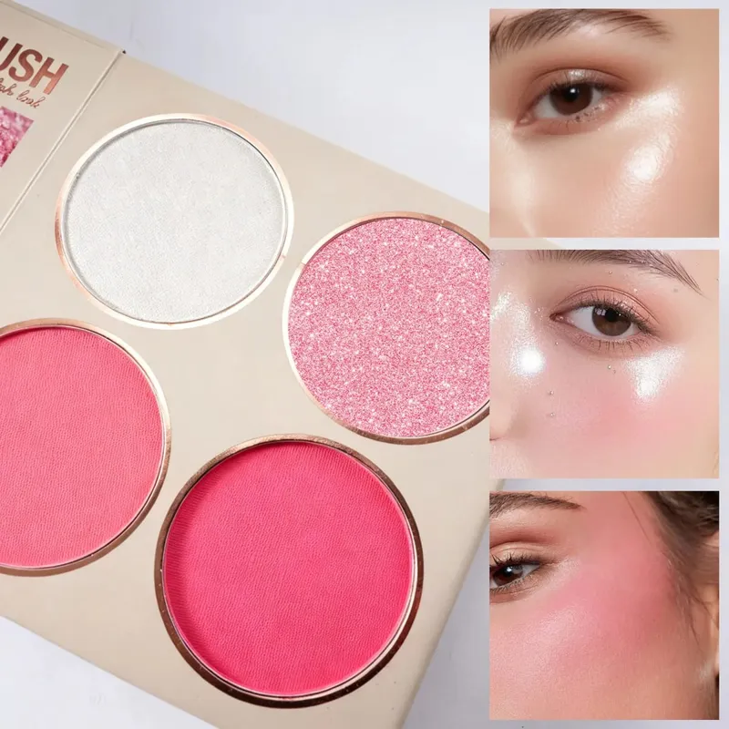 Kit de libro de maquillaje todo en uno de varias páginas, sombra de ojos, rubor, resaltador, polvo para cejas y brillo de labios, paleta cosmética — image 5