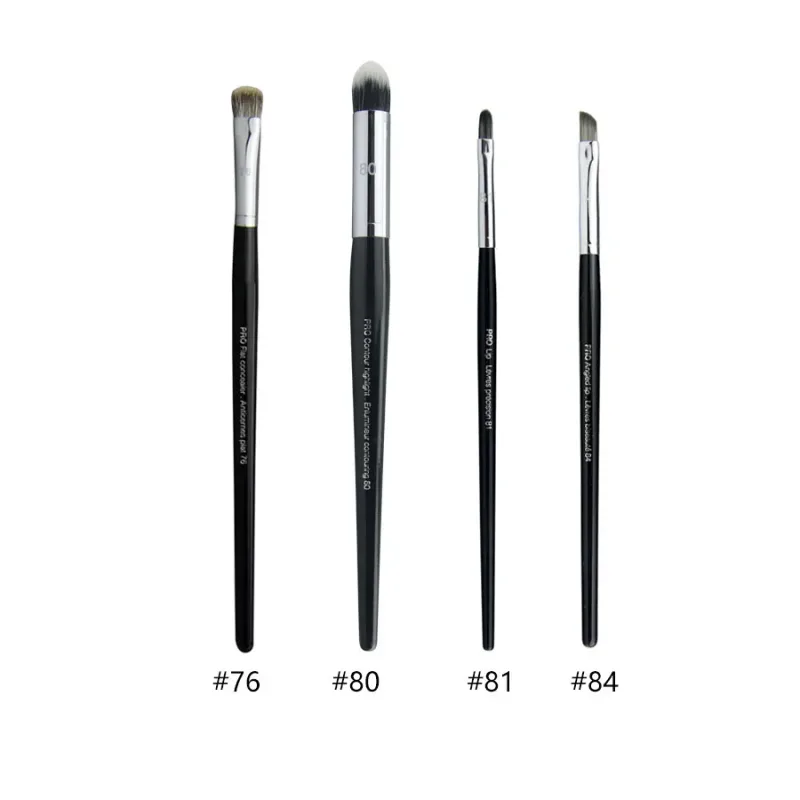 4 stk/sæt Pro Allover øjenskygge makeup børster Læbebryn Precision Concealer Blending Kuppelformet krøllet Smudge Highlight Make Up Brush — image 30