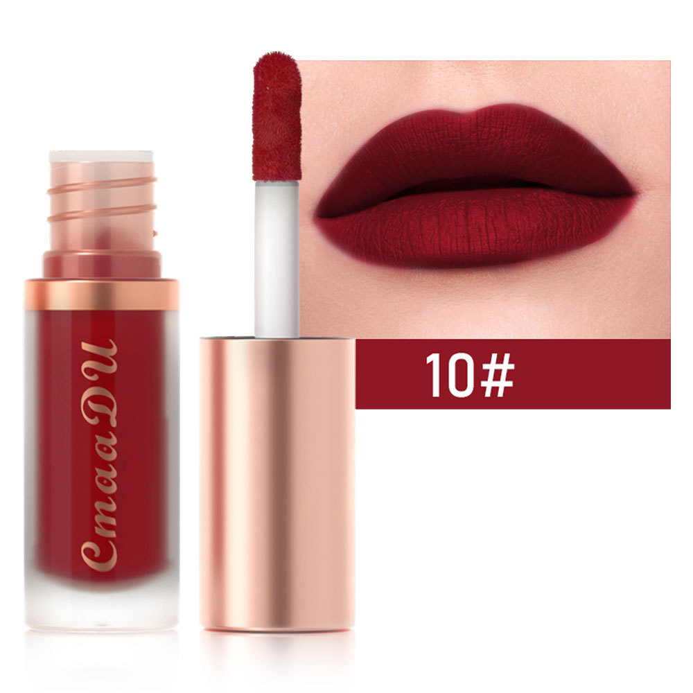 1 stücke Wasserdichte Matte Samt Lip Glasur Feuchtigkeitsspendende Langlebige Nicht-stick Tasse Nicht Leicht Zu Verblassen Lip Gloss lippenstift Make-Up — image 14