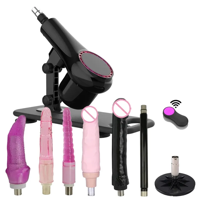 vibratore telescopico automatico della macchina dell'amore che spinge la macchina del sesso con diversi giocattoli allegati al dildo Giocattoli del sesso — image 26