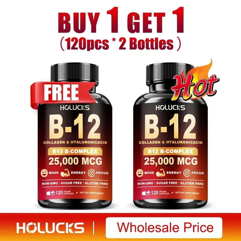 Suplemen Vitamin B12 Kompleks Manfaat Fungsi Otak & Jantung Mendukung Metabolisme Pembelajaran Memori Membantu Meningkatkan Energi Alami — image 10