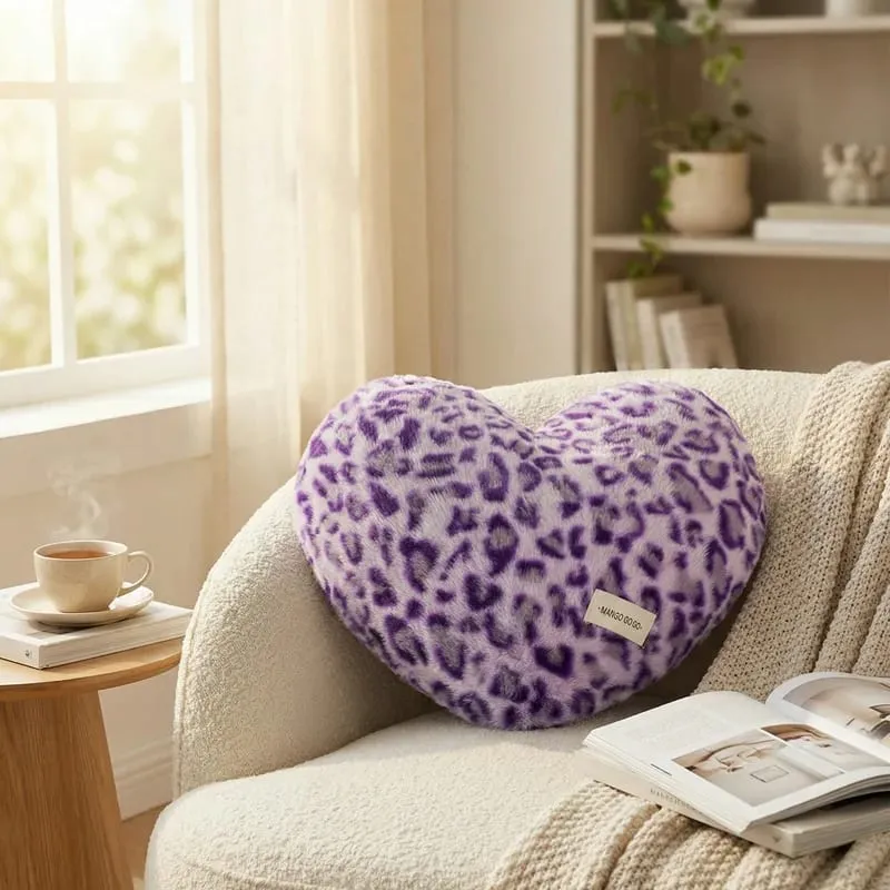 Oreiller imprimé léopard 40x35cm, peluche douce et chaude, coussin de canapé, cadeaux romantiques de la saint-valentin, décoration de maison pour 2026 — image 3