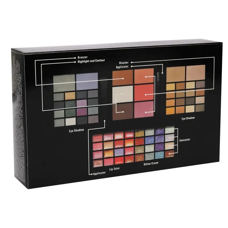 74 Warna Eyeshadow Lip Gloss Kit Makeup Profesional Mutiara Matte Concealer Tray Flash Lipstik Wanita Kosmetik Kotak Hadiah — image 6