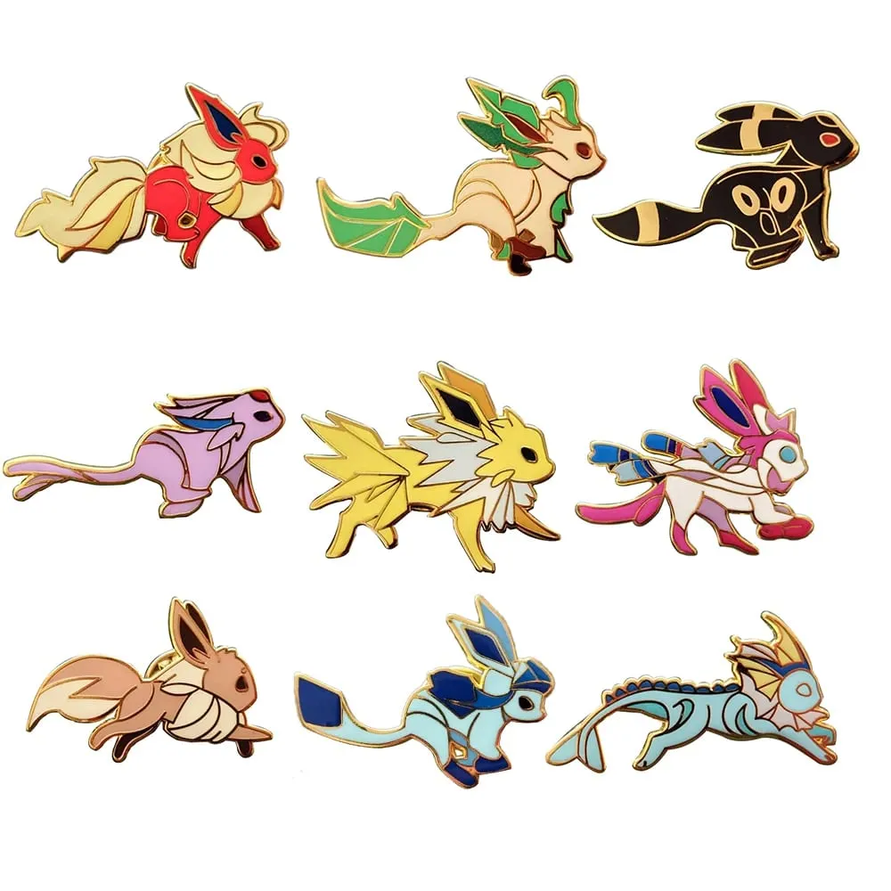 Pokemon Eevee Pikachu Enamel Pin Lapel Pins สำหรับกระเป๋าเป้สะพายหลังการ์ตูนป้ายเข็มกลัดน่ารักสำหรับเสื้อผ้าของขวัญเครื่องประดับสำหรับเพื่อน — image 1