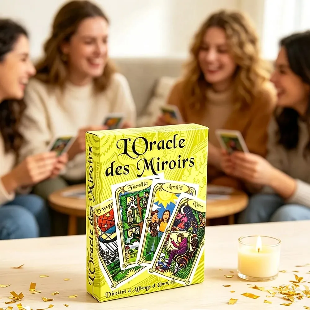 L'Oracle Des Miroirs Jeu de cartes de divination Cartes à thème miroir français Jeu de divination mystique avec guide pour débutants — image 3