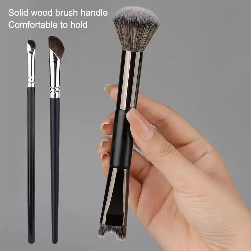 Štětec na make-up s dvojitou hlavou ve tvaru písmene U Sada štětců na kontury nosu Štětec na kontury obličeje pro přesné tvarování nosu — image 4