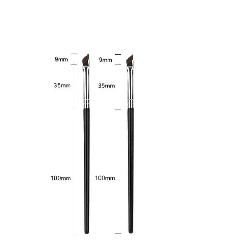 1-16ks Upgrade Blade štětec na oční linky Ultratenký jemný úhlový plochý štětec na obočí Tužka na obočí štětec na make-up štětec na přesné detaily