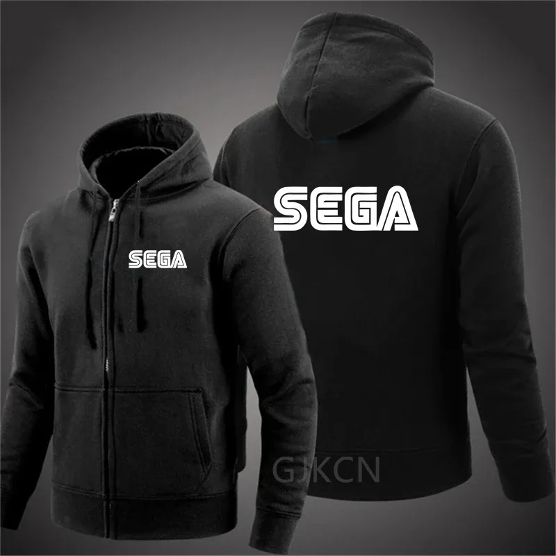 Men Sweatshirts Autumn Sega Pullover Casual Zipper Jacket for Male Hoody Outdoor Sweatshir Autumn Solid Color Turtleneck Swea — image 7