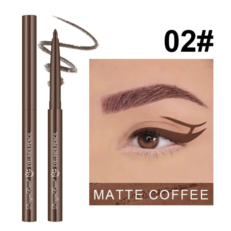 กันน้ำสีดำสีน้ำตาลอายไลเนอร์เจลดินสอ Matte Smooth Quick แห้งสวมใส่ง่าย Pearlescent อายแชโดว์ Eye Liner ปากกาแต่งหน้าสำหรับดวงตา — image 9