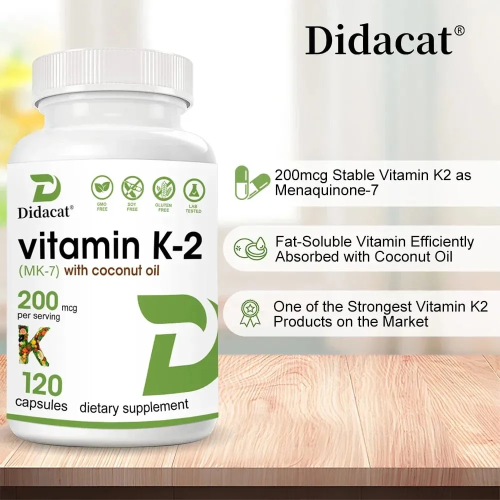 Vitamin K2 (MK-7) 200mcg Softgels Easily Absorbed Vitamin K Supplement - Bone Joint & Immune Support - Non-GMO Certified — image 4