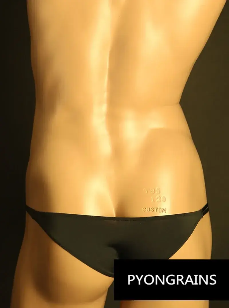 Mænd Justerbar Metal O-ring Dobbelt tynd rem Bikinitrusser Lavhøjde Silkeagtig Is Silke 3D U konveks pose Sexet mænds undertøj — image 9