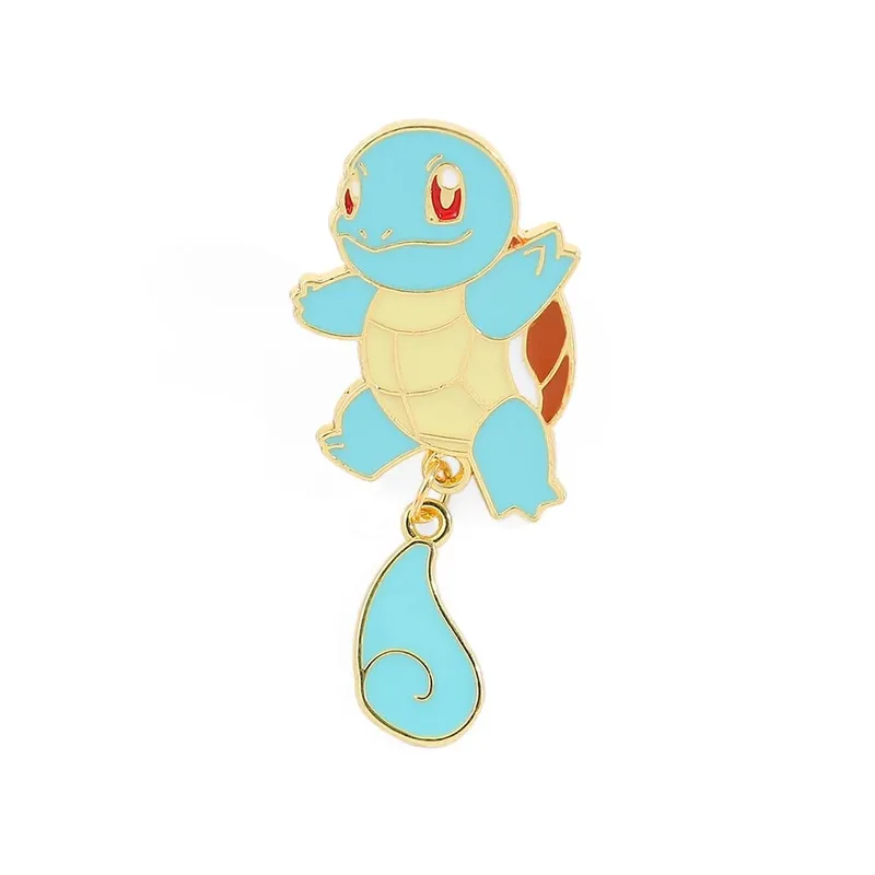 Set di spille smaltate - Simpatiche spille Pikachu Squirtle Charmander per zaini giacche - Distintivi di cartoni animati anime regalo per i fan