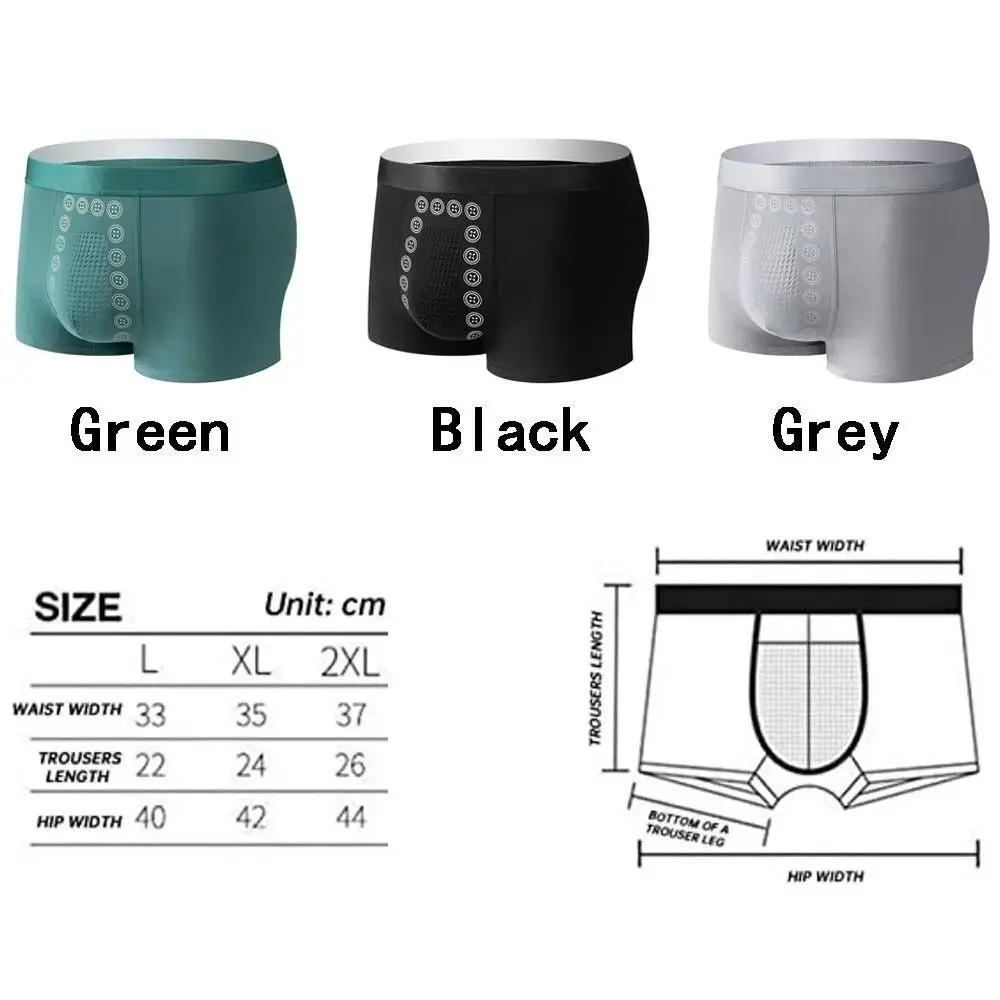 Polyester Erkek iç çamaşırı Gerilebilir Elyaf Manyetik terapi Erkek boxer Rahat Külot Rahat kullanım için — image 4