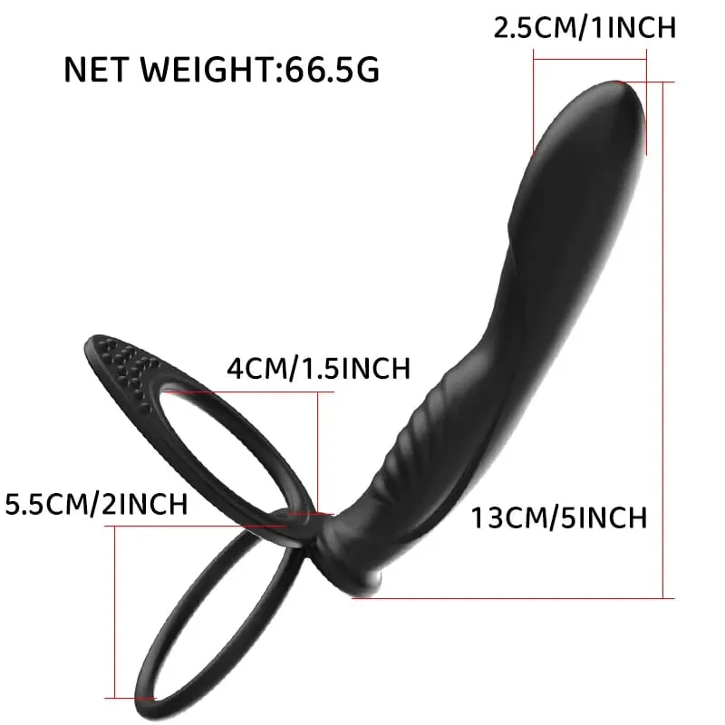 Dvojitá penetrace anální kolík Vibrátor Dildo erekční kroužek anální kolík pro muže Pásek na penis Vaginální kolík Sexuální hračky pro dospělé pro páry — image 6
