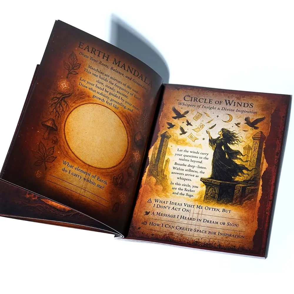 The Sacred Labyrinth a Witch's Self-Discovery Codex Εξερευνήστε 74 σελίδες του Mystieal Self-Diseovery Shadow Work Grimoire Growth Work — image 3