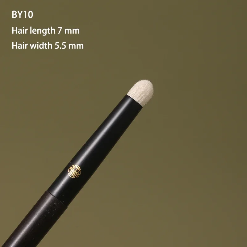 Limitato||Pennelli per trucco professionali fatti a mano 1PC Pennello per sfumare ombretti per capelli bianchi Lynx Pennello per trucco con manico in ebano — image 15