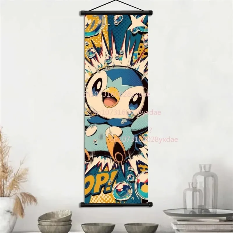 Anime-gedrucktes Pokemon-Poster, Cartoon-Wandkunstwerk, Gengar, Eichhörnchen, Bulbasaur, Pikachu, Hängerolle, Familienzimmer-Dekoration — image 16