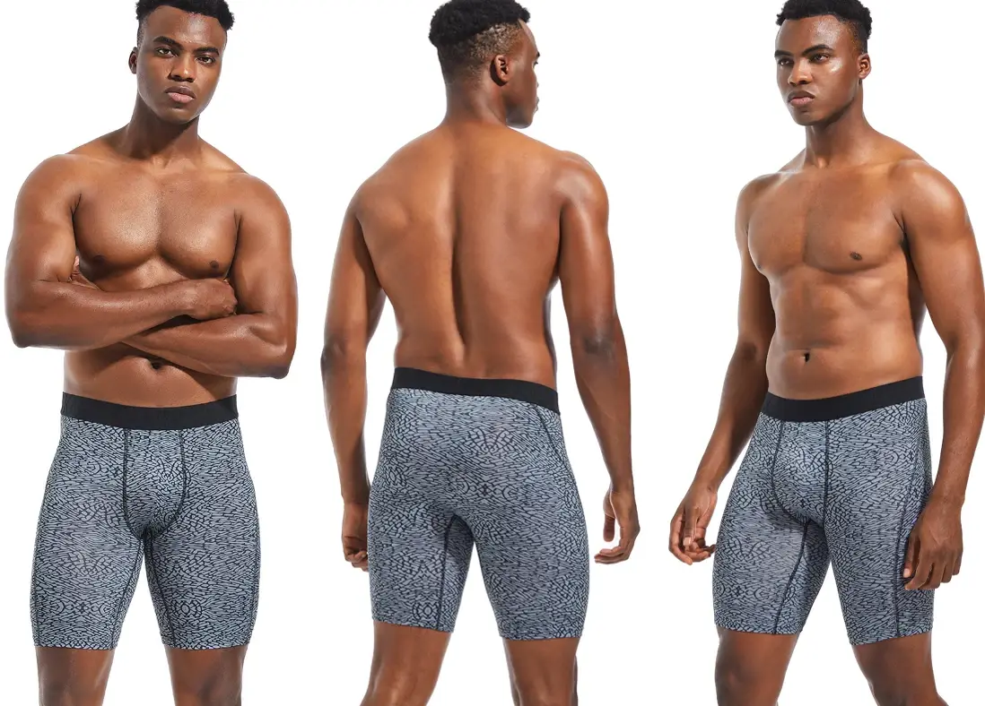 Underpants Mens Long Underwear for Men Boxer Shorts Quick-Drying Men's Panties Sports Leggings Boxershorts Polyester Man Boxers — image 5
