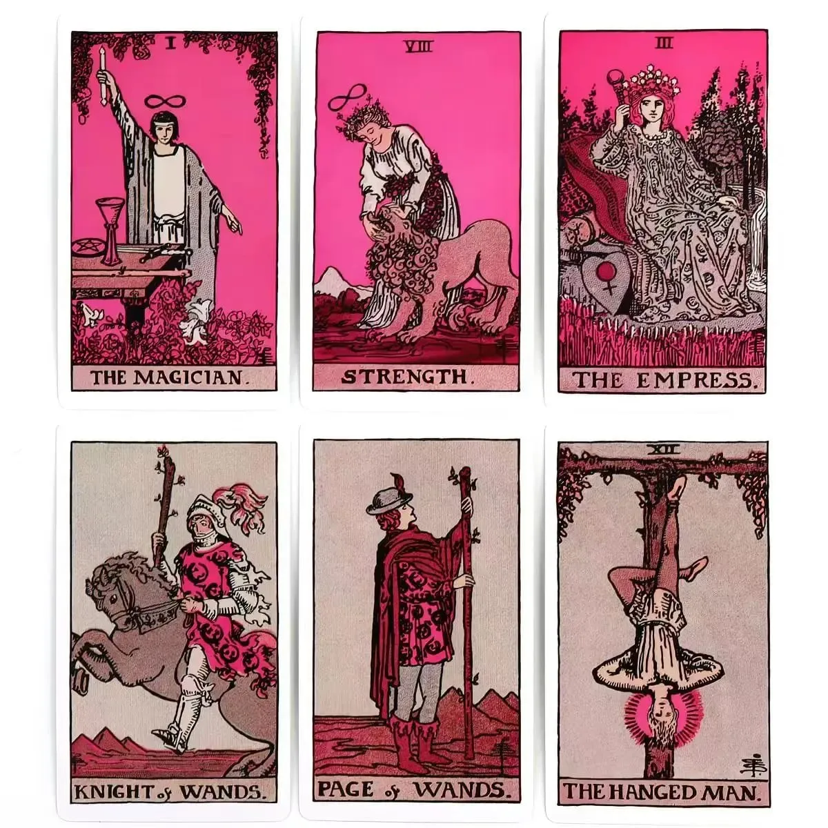 Růžové tarotové karty pro začátečníky 78ks Klasické tradiční palubní věštění Oracle Čarodějnictví Spiritualita Stolní hra Ženy Dárek — image 6