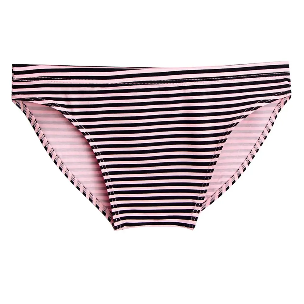 Men Stripe Briefs High Stretchy Soft No Pouch Narrow Side Sissy Underwear Pantie Breathable Daily Wear Triangle Panties — image 4