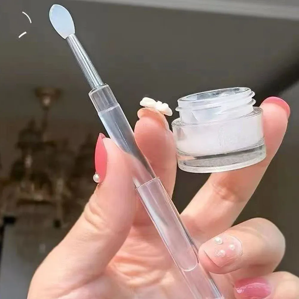 3/5/10PCS Wiederverwendbare Lippen Pinsel Silikon Lippen Maske Applikator Transparent Lippenstift Werkzeug Für Lip Gloss Lidschatten pinsel Make-Up-Tools — image 4