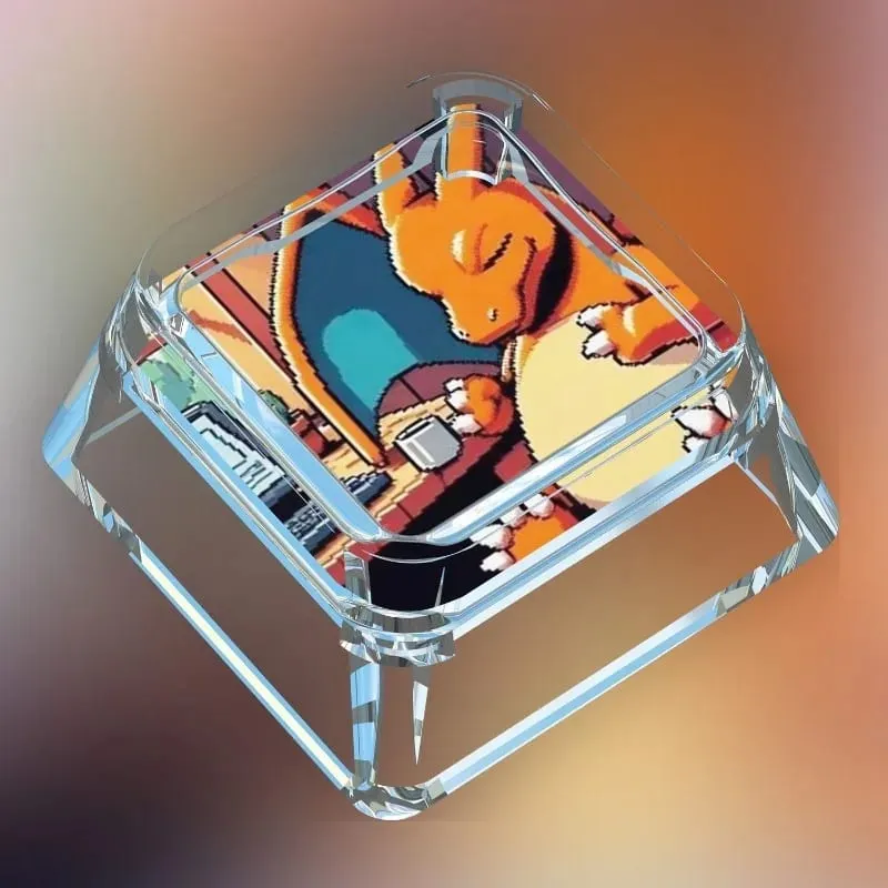 Pokémon panenka ve stylu kreativního dělníka Transparentní Single Key Cap Cartoon Roztomilý Snorlax Pikachu Cross Axis Mechanical Keyboard Keyboard — image 5