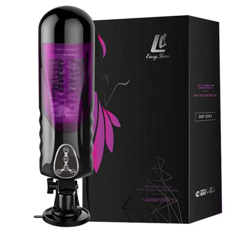 Masturbatore maschile Riscaldamento elettrico a pistone Vibratore automatico 10 tipi di rotazione Telescopico Smart Voice Masturbatori Giocattolo del sesso per gli uomini — image 1