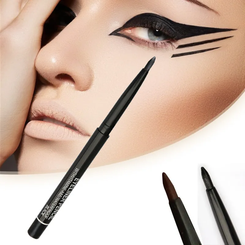Waterproof Black And Brown Women's Makeup Rotary Retractable Eyeliner Pencil Waterproof Eye Liner Pen Cosmetic Tools — image 5