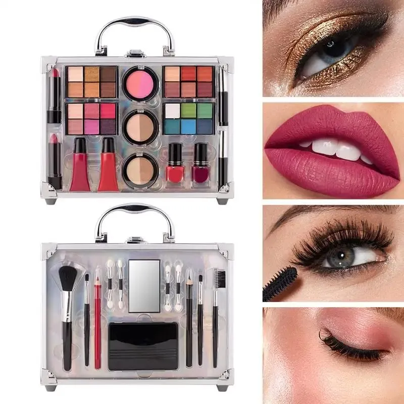 Kit trucco tutto in uno Kit completo per donna Set regalo trucco Ombretto Trucco labbra Mascara Rossetto Matita occhi Applicatore Fard in polvere — image 6