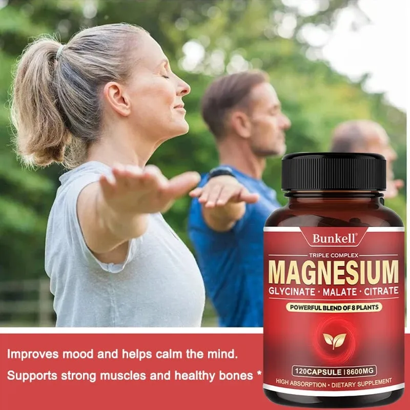 Magnesiumcomplex - Magnesiumglycinaatmalaatcitraat - Bevordert de energie en de gezondheid van de slaapbotten. Glutenvrij en niet-GMO — image 5