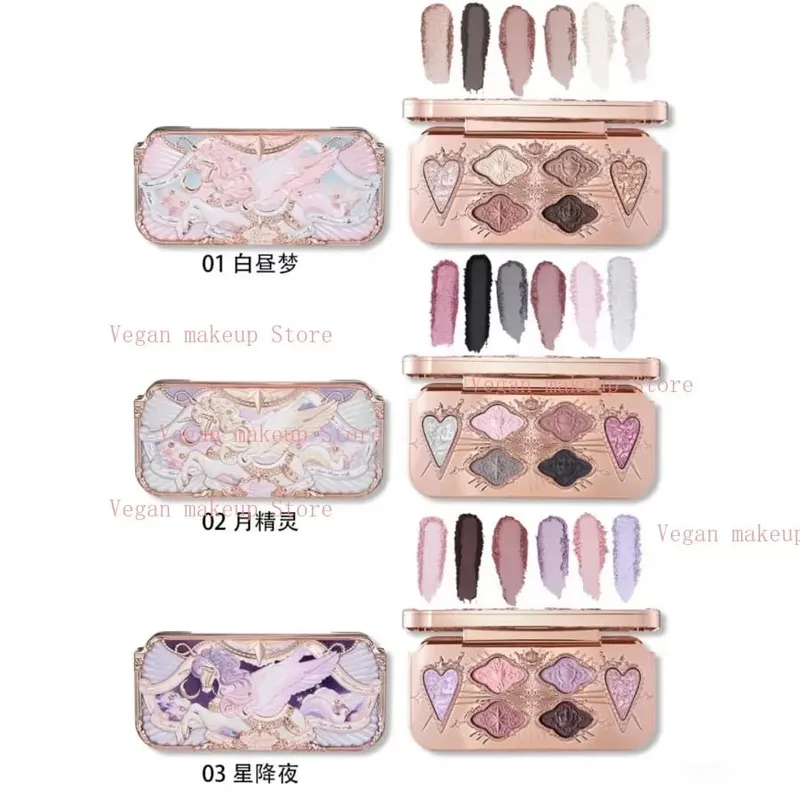 Flower Knows Knight Unicorn Complete Makeup Collection Shimmer Øjenskygge Silke Satin Blush Glaseret Læbestift Ansigt Skønhedsgavesæt — image 7