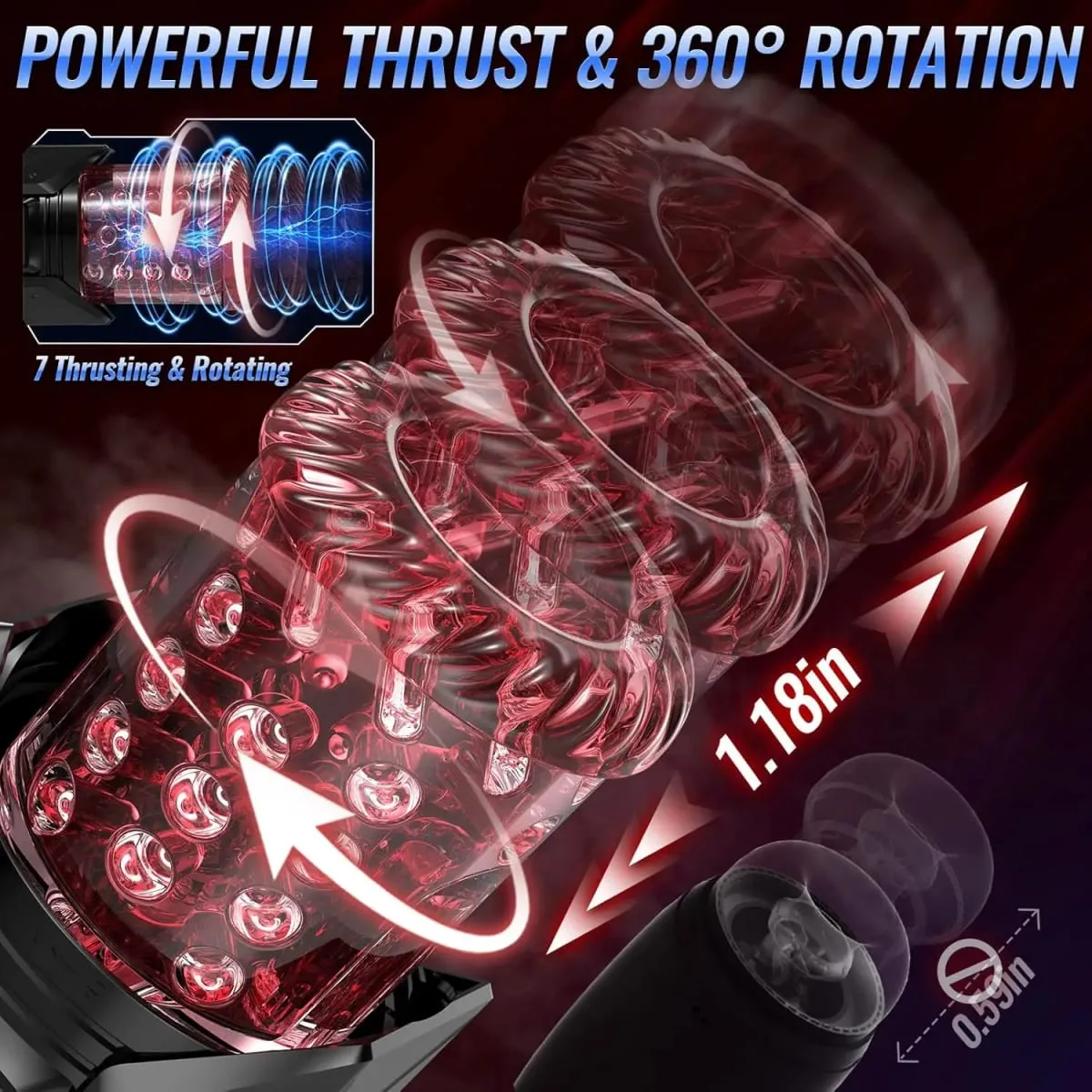 Masturbador masculino automático controlado por aplicativo, 7 modos de bolso vibratório, textura 3D realista, Stroker apertado, brinquedo sexual pro — image 3
