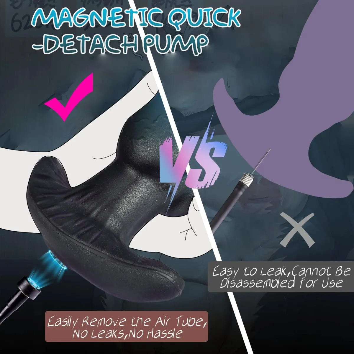 Dildo realistico Espansione di aspirazione magnetica Plug anale Dildo indossabile per uomini e donne Plug Butt Dilatatore vaginale Giocattolo adulto del sesso 18 — image 5