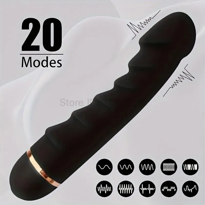 Strong Motor 20 Modes Vibrator Soft Silicone Dildo Realistic Penis G-spot Clitoral Stimulator Female Masturbator Adult Sex Toys — image 3
