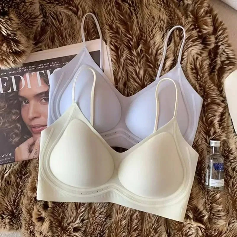 Intimo estivo sottile ultrasottile con tracolla sottile scintillante dalla pelle di ghiaccio per le donne senza segni e bellissimo reggiseno sulla schiena — image 4